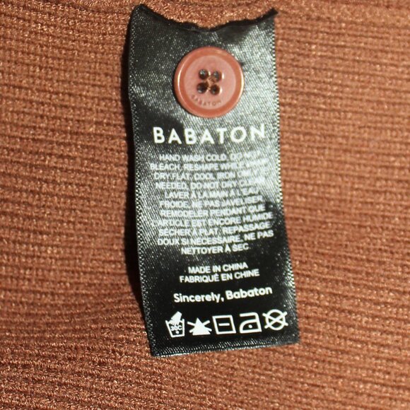 Aritzia Babaton Wolfgang midi brown long sleeve dress knit size Medium - Picture 7 of 8